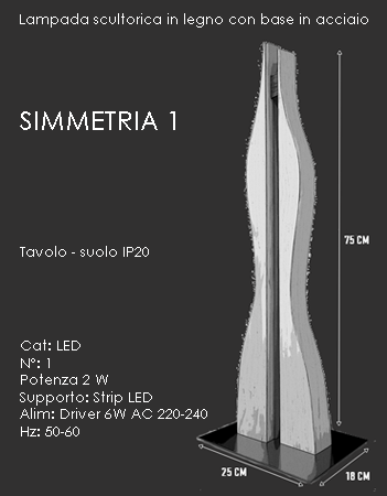 ft lampada moderna da tavolo SIMMETRIA 1