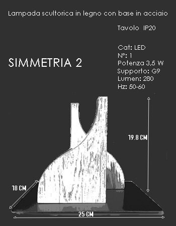 ft lampada moderna da tavolo SIMMETRIA 2