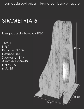 ft lampada moderna da tavolo SIMMETRIA 5