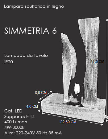 ft lampada moderna da tavolo SIMMETRIA 6
